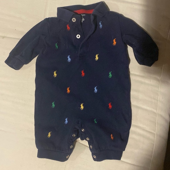 Polo Ralph Lauren One Piece Outfit for Baby with Multicolor polo logo size 3m - Picture 1 of 2
